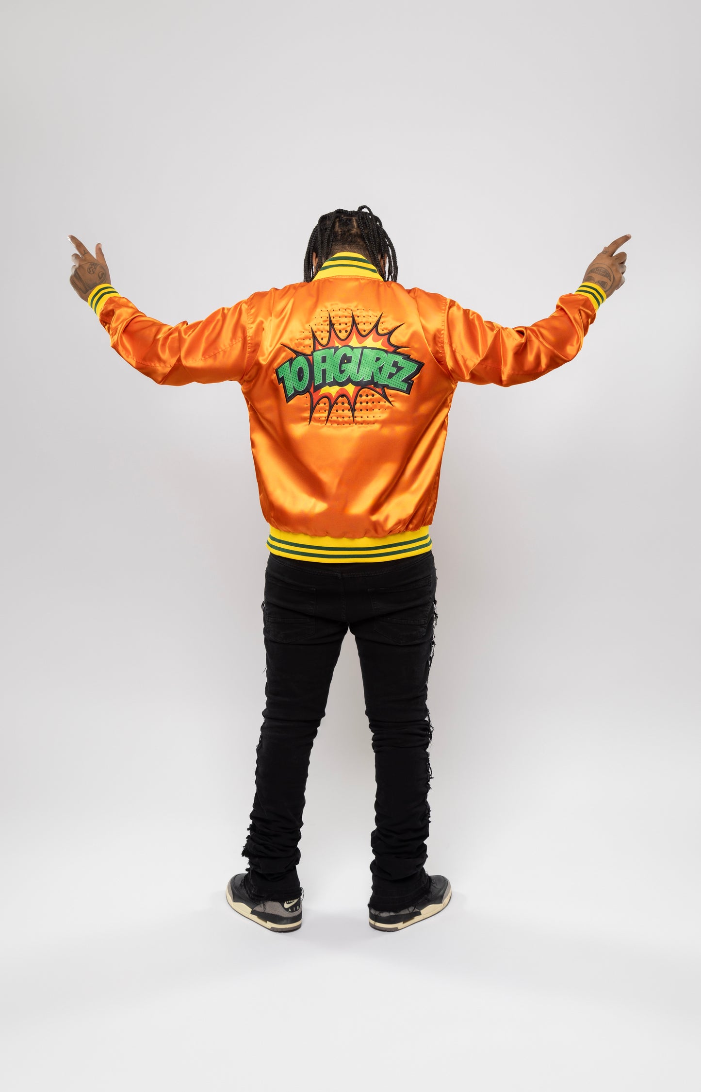 Perfect Your Hustle Satin Bomber Jacket